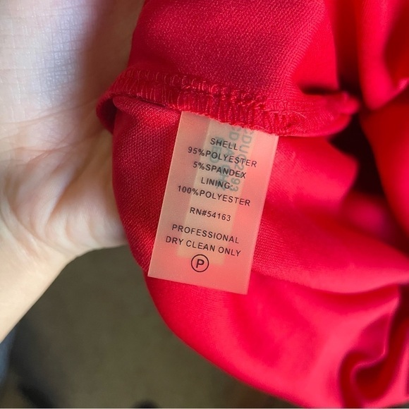 Calvin Klein‎ Red One Shoulder Cocktail Dress - Picture 6 of 8